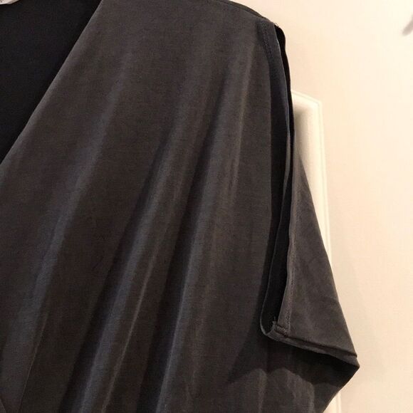 RACHEL ROY Gray Sleeveless V Neck Faux Wrap Midi - Picture 5 of 6